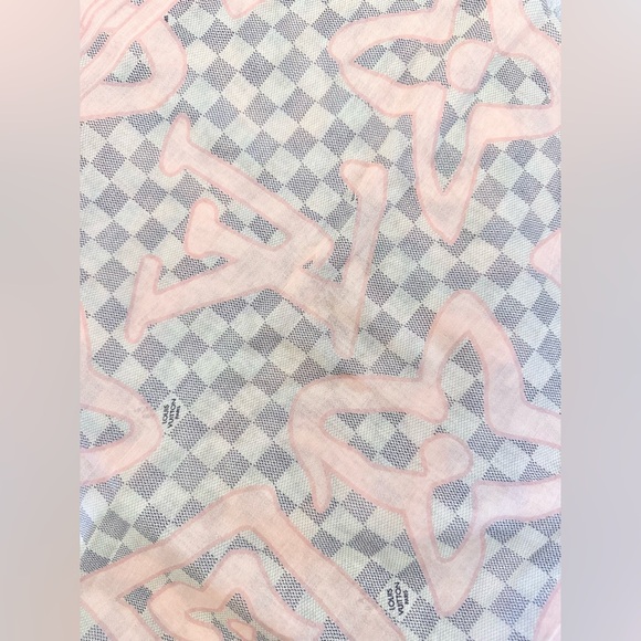 247 Louis Vuitton Damier Azure, 100% Cotton Wrap/Scarf - Picture 3 of 5